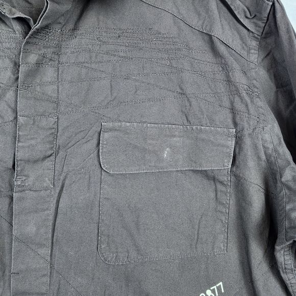 Rocawear Y2K Hip Hop Long Sleeve Button Shirt Embroidered Pyramid Logo Mens 2X - Picture 6 of 16